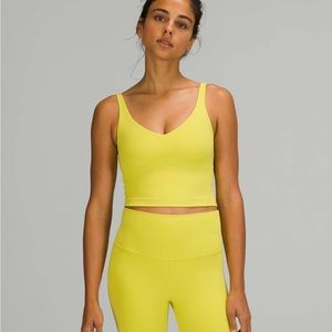 Lululemon align tank yellow serpentine size 6 (s/m)
